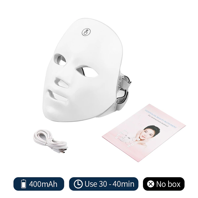 Minimalism 7 Colors LED Facial Mask Photon Therapy Anti-Acne Wrinkle Removal Skin Rejuvenation Face Skin Care Tools