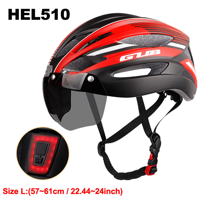 Light Cycling Helmet MTB Road Bicycle Helmet Front And Rear With Warning Light USB Rechargeable Electric Bicycle Helmet